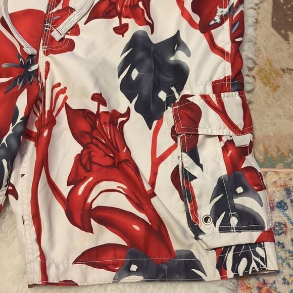 NOBO Men's Swim Trunks Hawaiian Floral Design Sz L (36-38)board shorts - Picture 3 of 6